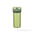 BPA ฟรีขวดพลาสติกพลาสติกส่งเสริมการขายของขวัญขวดน้ำพลาสติกพร้อมฟางที่ถอดออกได้